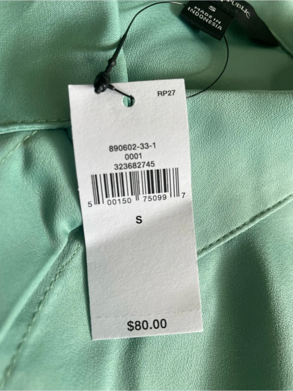 Banana Republic Mint Green Long-Sleeve Button-Up Shirt